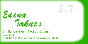 edina takats business card